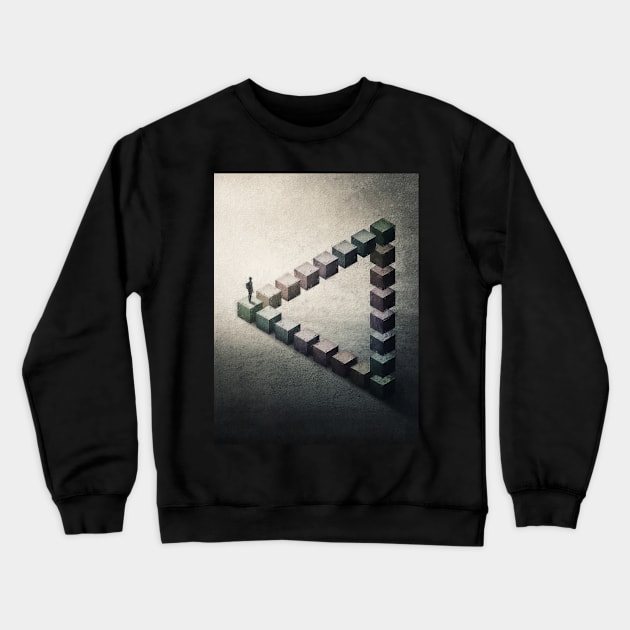 triangle illusion Crewneck Sweatshirt by psychoshadow